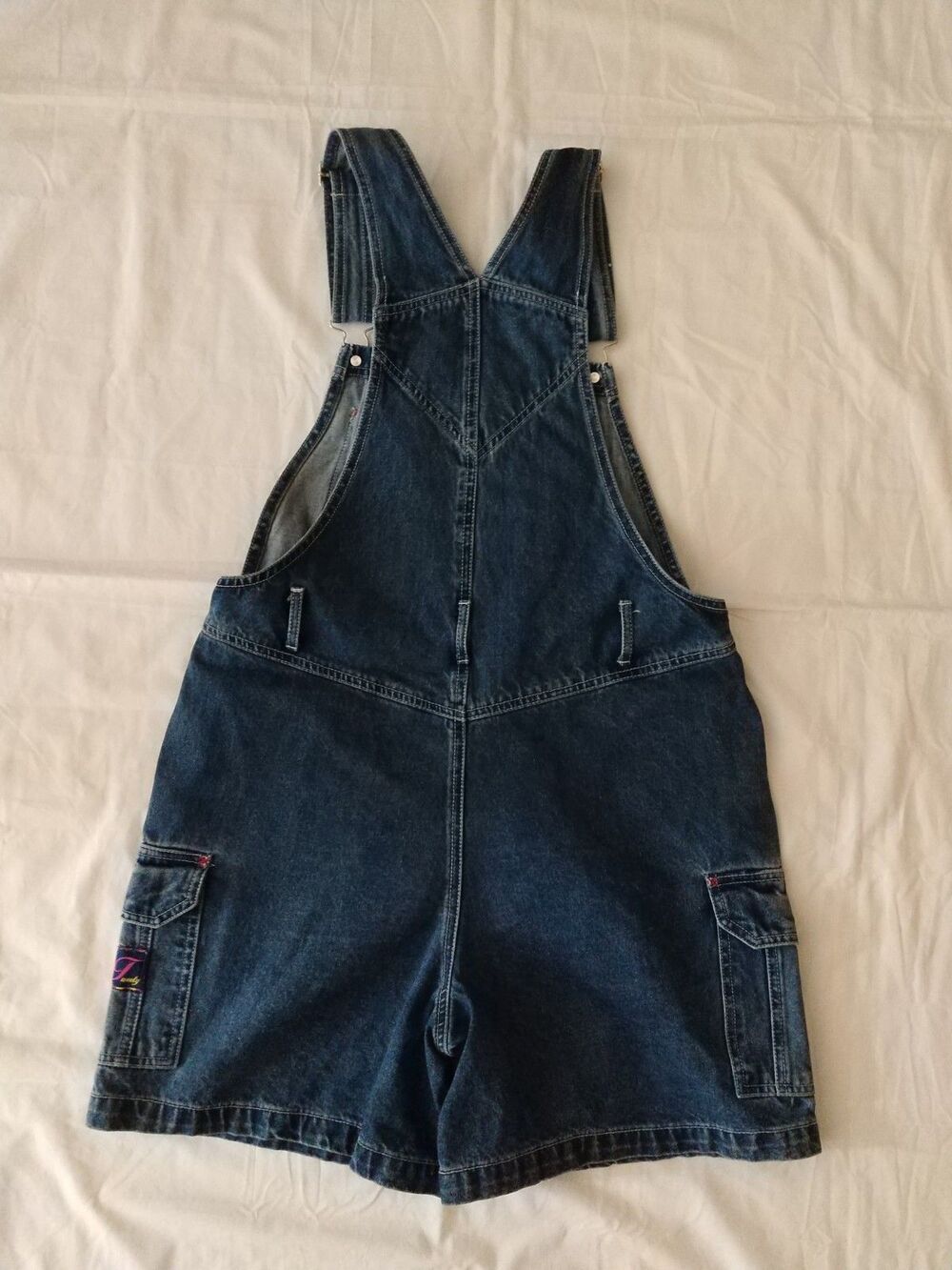 Vtg LOONEY TUNES Tweety Bird Butterfly Shortalls Shorts Y2k 90s Oversized SMALL - Picture 10 of 11